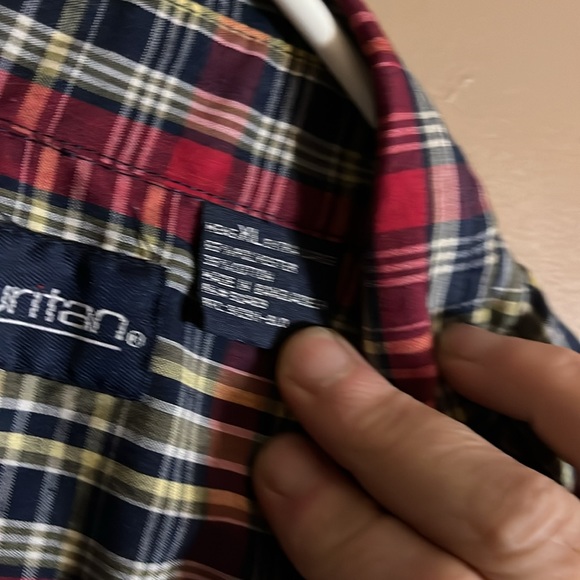 Plaid short sleeve button down shirt B1 - Picture 4 of 4